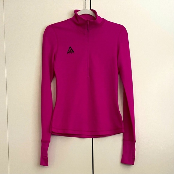 Nike Tops - NIKE ACG Thermal Pink Quarter Zipper Athletic Top